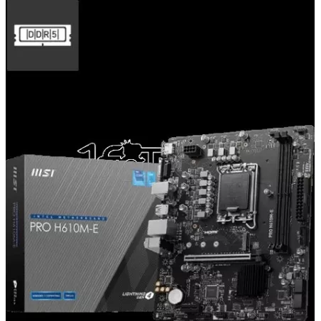 Carte MèreMSIPro H610M-EDDR5 (Intel LGA 1700) Micro ATX | MonPC.Store