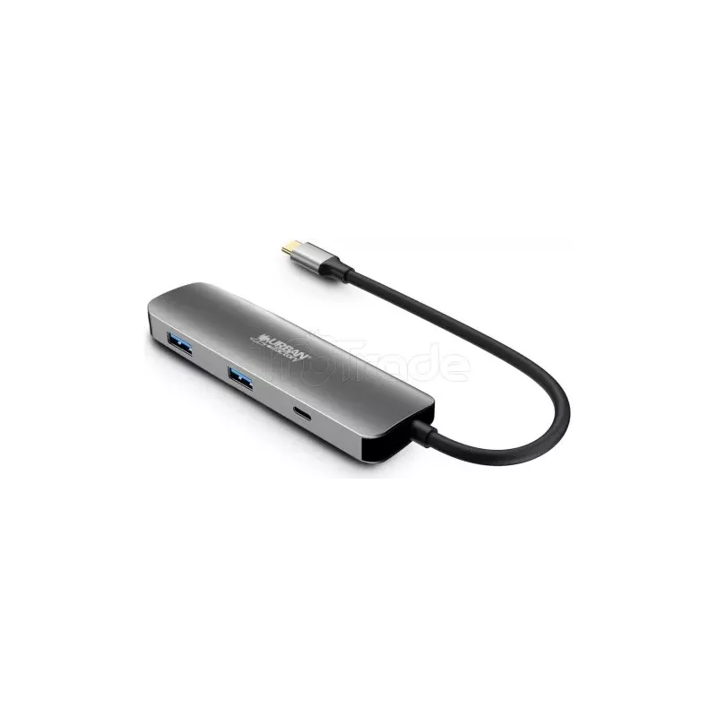 Hub USB 3.0Urban FactoryHubee 4 ports (Gris) | MonPC.Store