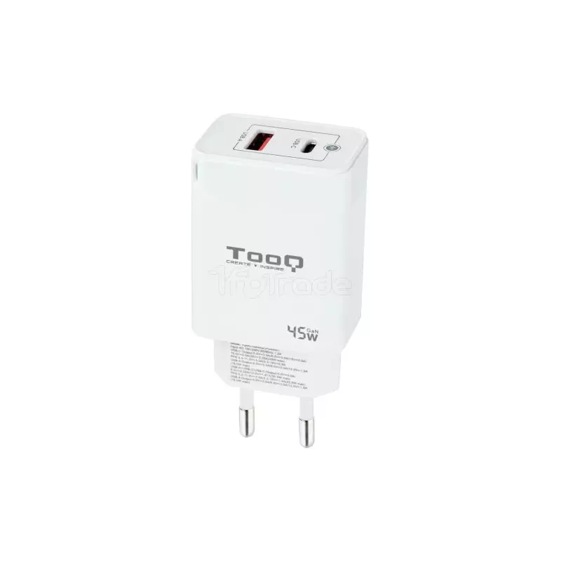 Chargeur secteur TooQ 1x port USB-A + 1x port USB-C… | MonPC.Store