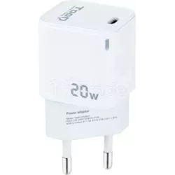 Chargeur secteur TooQ 1 port USB-C 20W (Blanc) | MonPC.Store
