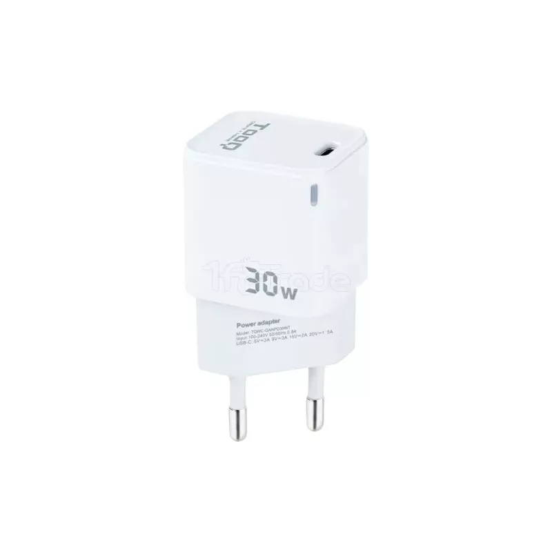 Chargeur secteur TooQ TQWC-GANPD30 1 port USB-C 30W… | MonPC.Store