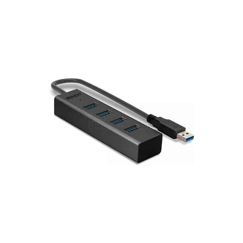 Hub USB 3.0Lindy- 4 ports type A (Gris) | MonPC.Store