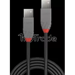 CableLindyAnthra Line USB 2.0 A M/M 1m (Gris) | MonPC.Store