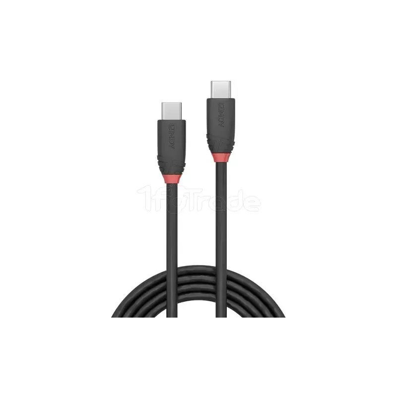 CâbleLindyBlack Line USB 3.2 type C M/M 1m (Noir) | MonPC.Store