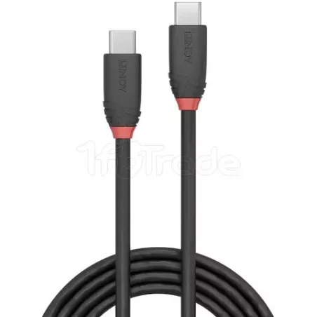 CâbleLindyBlack Line USB 3.2 type C M/M 1m (Noir) | MonPC.Store