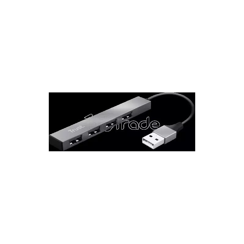 Hub USB 2.0TrustHalyx - 4 ports (Gris) | MonPC.Store