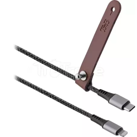 CâbleT'nBUSB-C - Lightning M/M 1,5m (Noir/Gris) | MonPC.Store