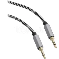 Cable audio Jack 3,5mmT'nBM/M 1m (Noir/Gris) | MonPC.Store