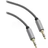 Cable audio Jack 3,5mmT'nBM/M 1m (Noir/Gris) | MonPC.Store