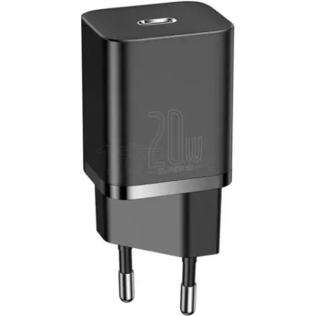 Chargeur secteurBaseusSuper Si 1x port USB-C 20W (Noir) | MonPC.Store
