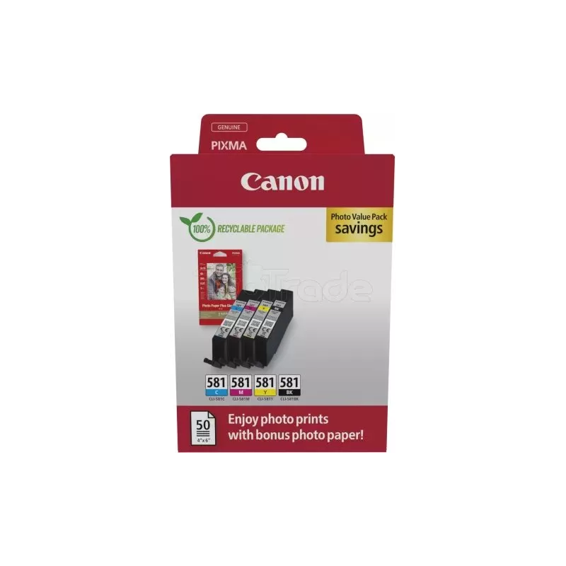 Pack 4 cartouches d'encreCanonCLI-581 Photo Value… | MonPC.Store