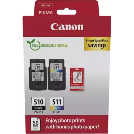 Pack 2 cartouches d'encreCanonPG-510/CL-511 (Noir +… | MonPC.Store