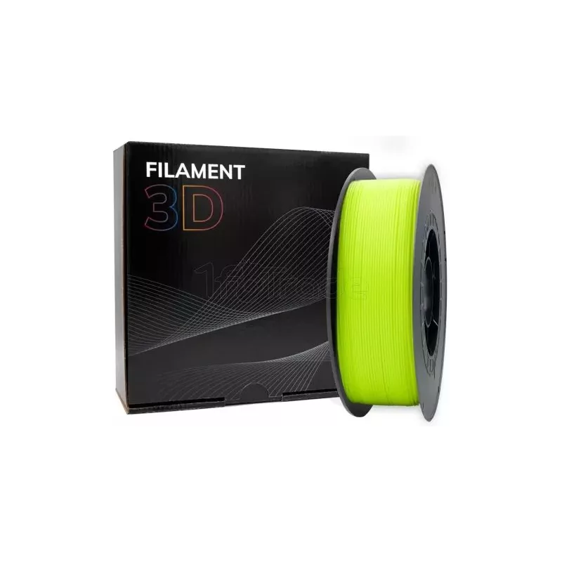 Bobine de Filament PLA 3D Jaune fluo Ø1,75mm - 1kg | MonPC.Store