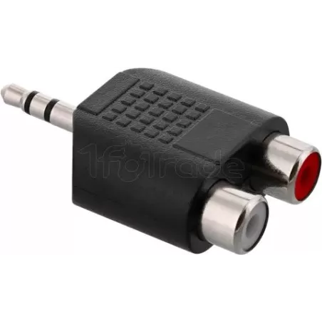 AdaptateurT'nBJack 3.5mm mâle vers 2x RCA femelle (Noir) | MonPC.Store