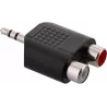 AdaptateurT'nBJack 3.5mm mâle vers 2x RCA femelle (Noir) | MonPC.Store