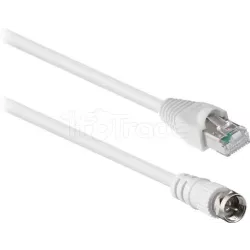 Câble antenne Coaxial-FT'nBvers RJ 45 2m M/M (Blanc) | MonPC.Store