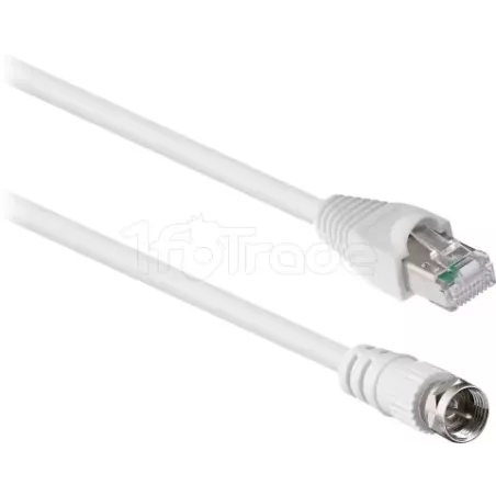 Câble antenne Coaxial-FT'nBvers RJ 45 2m M/M (Blanc) | MonPC.Store