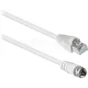 Câble antenne Coaxial-FT'nBvers RJ 45 2m M/M (Blanc) | MonPC.Store