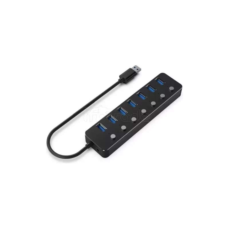 Hub USB 3.1Gembird- 7 ports avec interrupteurs (Noir) | MonPC.Store