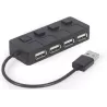 Hub USB 2.0Gembird- 4 ports avec interrupteurs (Noir) | MonPC.Store