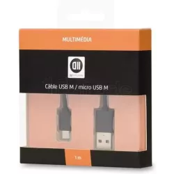 CableD2 DiffusionUSB 2.0 type A - Micro B M/M 1m ( Noir) | MonPC.Store