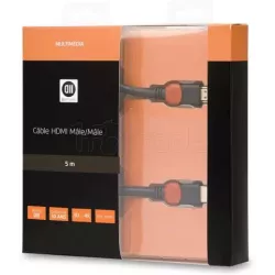 Cable HDMI 1.4D2 Diffusion5m M/M (Noir/Rouge) | MonPC.Store