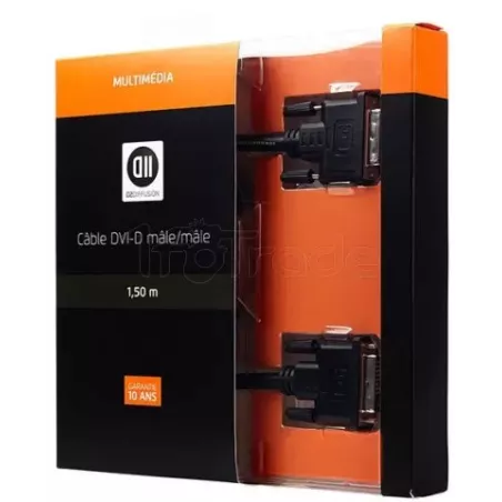 Cable DVI-DD2 Diffusion1,50m M/M (Noir) | MonPC.Store