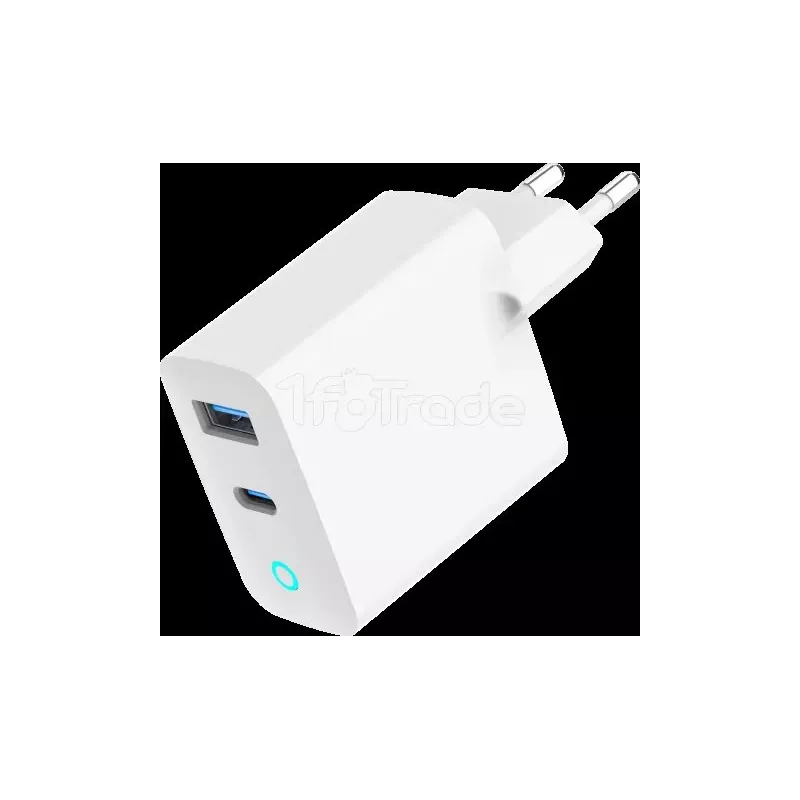 Chargeur secteurGembird- 1x USB-C + 1x USB-A 30W (Blanc) | MonPC.Store