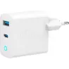 Chargeur secteurGembird- 1x USB-C + 1x USB-A 65W (Blanc) | MonPC.Store
