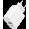 Chargeur secteurGembird- 1x USB-C + 1x USB-A 20W (Blanc) | MonPC.Store