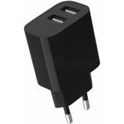 Chargeur secteurGembird2x ports USB-A (Noir) | MonPC.Store