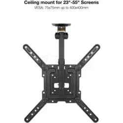 Support de montage au Plafond Tooq pour écrans 23"-55 | MonPC.Store