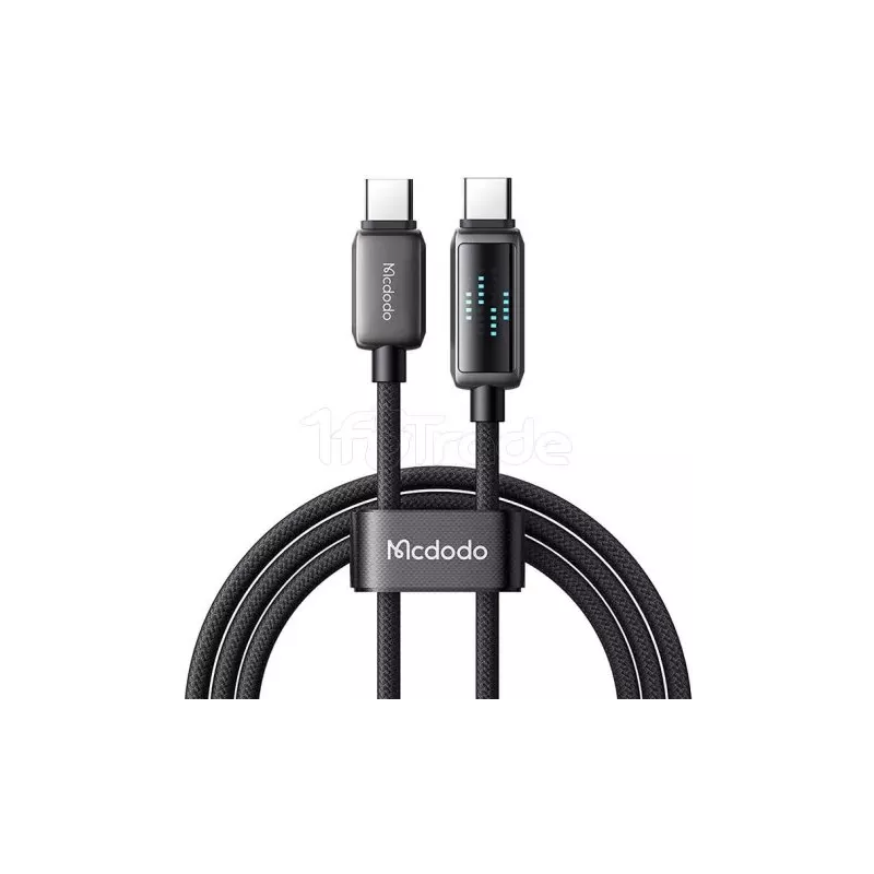 CâbleMcdodoUSB-C avec écran 1,2m M/M 100W (Noir) | MonPC.Store