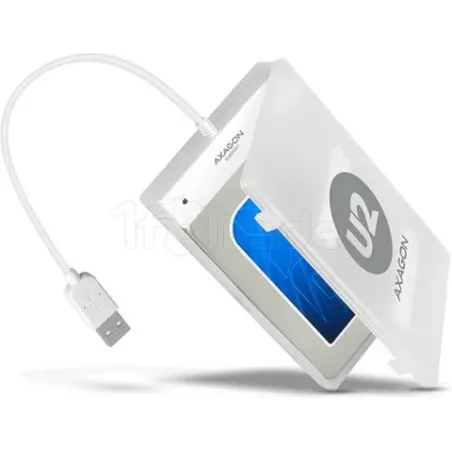 Boitier externe USB 2.0AxagonADSA-1S- S-ATA 2,5" (Blanc) | MonPC.Store