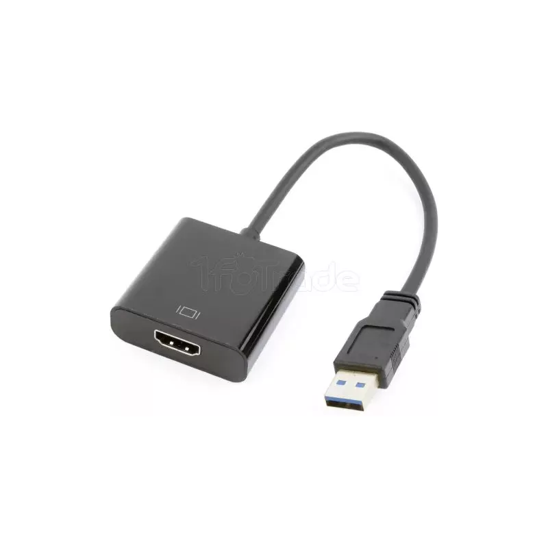 AdaptateurCableXpertUSB-A vers HDMI 1.4 M/F 15cm (Noir) | MonPC.Store
