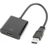 AdaptateurCableXpertUSB-A vers HDMI 1.4 M/F 15cm (Noir) | MonPC.Store