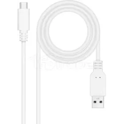 CâbleNanocableUSB-A/C 2.0 M/M 2m (Blanc) | MonPC.Store