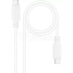 CâbleNanocableUSB-C 2.0 M/M 1m (Blanc) | MonPC.Store