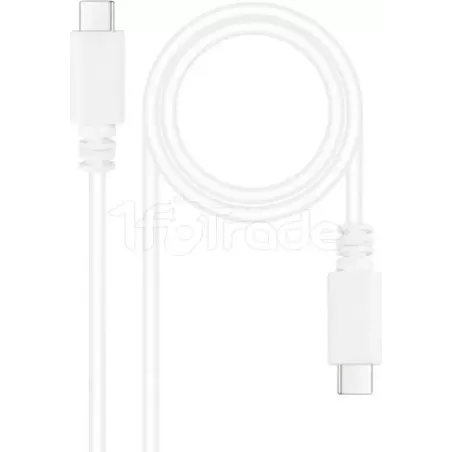 CâbleNanocableUSB-C 2.0 M/M 1m (Blanc) | MonPC.Store