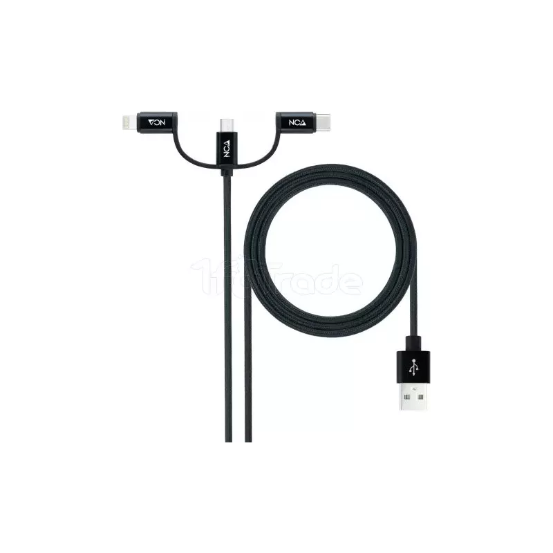 Cable 3en1NanocableUSB-A 2.0 vers Micro USB, Type C &… | MonPC.Store