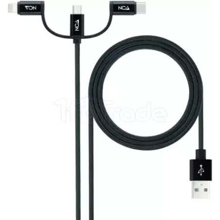 Cable 3en1NanocableUSB-A 2.0 vers Micro USB, Type C &… | MonPC.Store