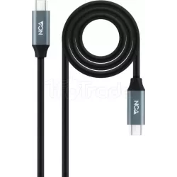 CâbleNanocableUSB-C 3.2 M/M 1m 100W (Noir/Gris) | MonPC.Store