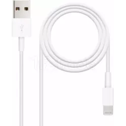 CâbleNanocableUSB-A - Lightning M/M 1m (Blanc) | MonPC.Store