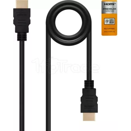 CâbleNanocablePremium HDMI 2.0 M/M 1m (Noir) | MonPC.Store