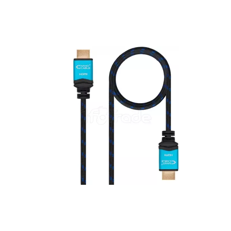 CâbleNanocableHDMI 2.0 M/M 10m (Noir/Bleu) | MonPC.Store