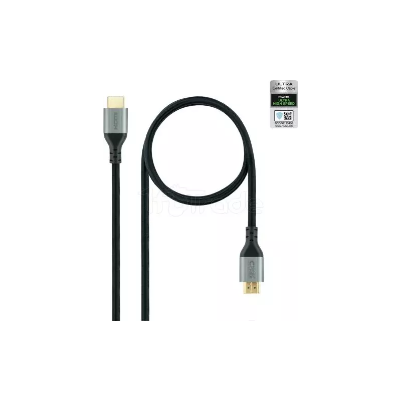 CâbleNanocableHDMI 2.1 M/M 3m (Noir/Gris) | MonPC.Store