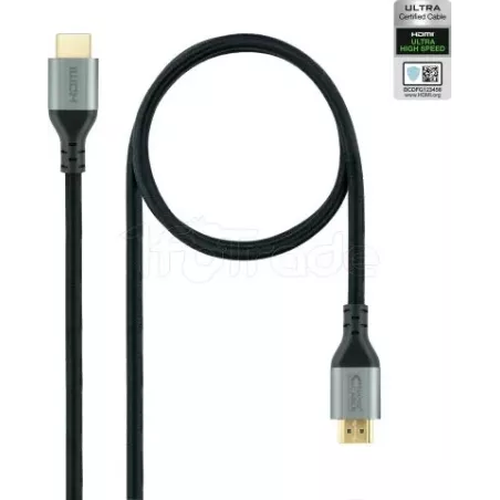 CâbleNanocableHDMI 2.1 M/M 3m (Noir/Gris) | MonPC.Store