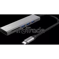 Hub USB-C 3.2TrustHalyx - 3 ports USB-A + lecteur de… | MonPC.Store