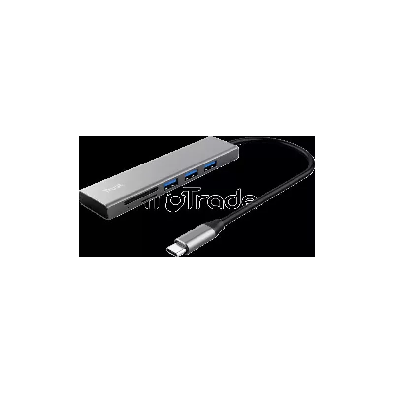 Hub USB-C 3.2TrustHalyx - 3 ports USB-A + lecteur de… | MonPC.Store
