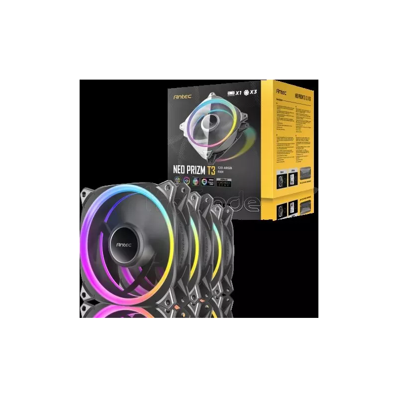 Lot de 3 Ventilateurs de boitierAntecNeo Prizm T3RGB… | MonPC.Store